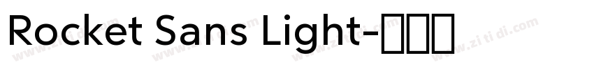 Rocket Sans Light字体转换
